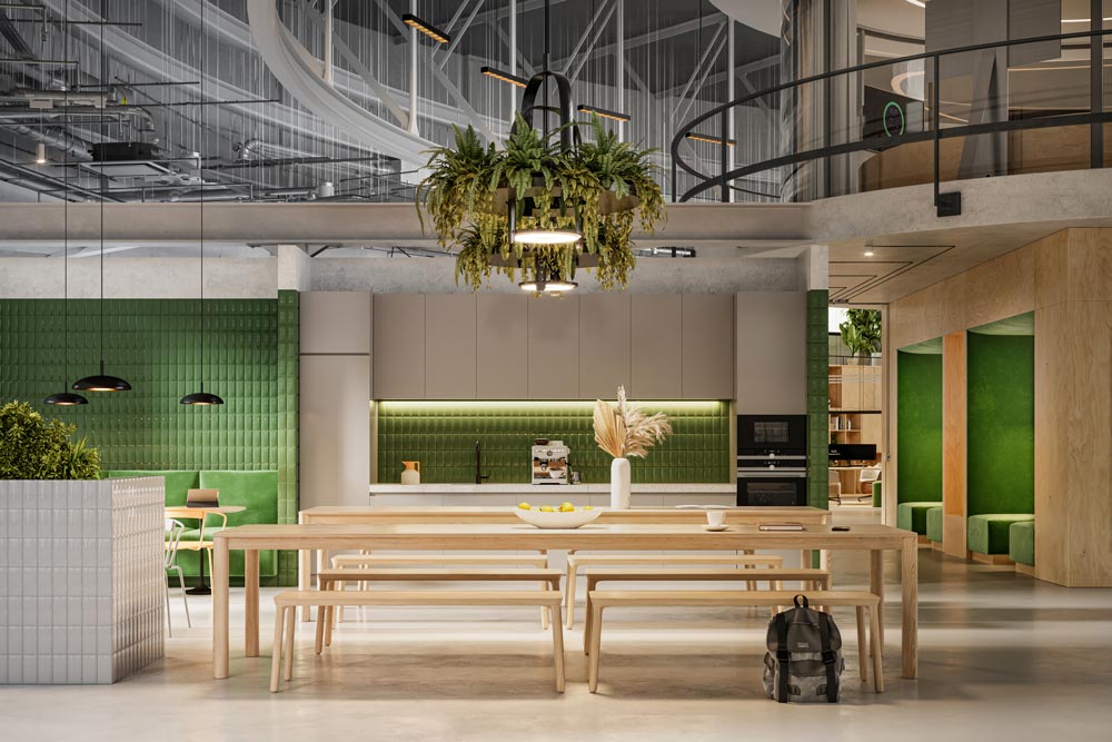 Modernt kök på ett kontor